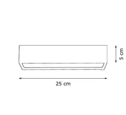 Applique de salle de bain avec fixation miroir, Box 1-25 N, chrome, LED, L25cm, H5cm - Decor Walther