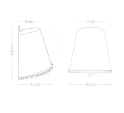 Applique de salle de bain, light.o.085, nickel, IP54, L9,5cm, H12,5cm - Zangra