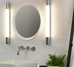 Applique de salle de bain, Palermo 600 LED, chrome poli, IP44, LED, 3000K, 346lm, L60cm, H60cm - Astro Lighting