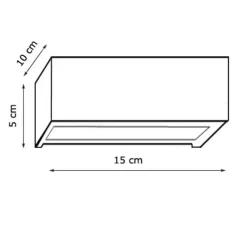 Applique de salle de bain, Box 15 N, chrome, LED, 2700K, 2440lm, L15cm, H5cm, IP44 - Decor Walther