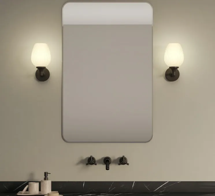 Applique de salle de bain, Liberty, noir mat, IP44, L12,4cm, H23,5cm - Astro