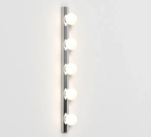 Applique de salle de bain, Cabaret 5 II, chrome poli, IP44, L70cm, H6,5cm - Astro