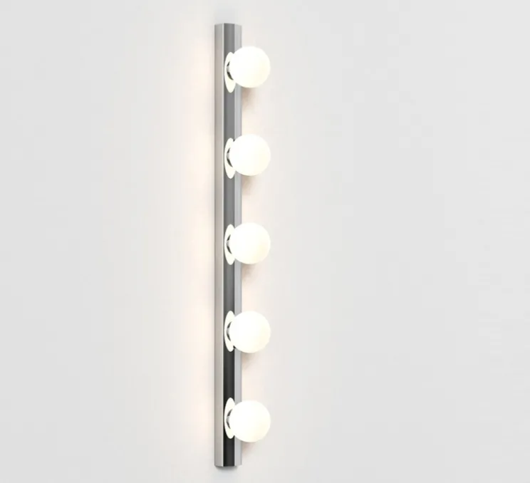 Applique de salle de bain, Cabaret 5 II, chrome poli, IP44, L70cm, H6,5cm - Astro