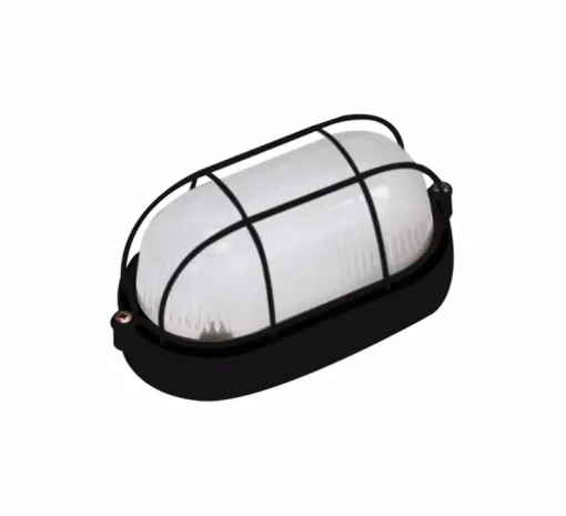 Applique de salle de bain, ESTAY-P, IP44, noir, L10cm, H10.2cm - Faro