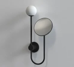 Applique de salle de bain, miroir, Orb, noir mat, IP44, L21cm, H43,4cm - Astro Lighting