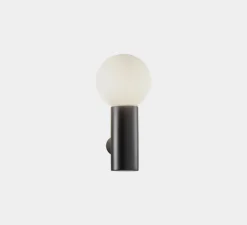 Applique de salle de bain, Mist simple, noir, IP44, Ø10cm, H20cm - LEDs C4