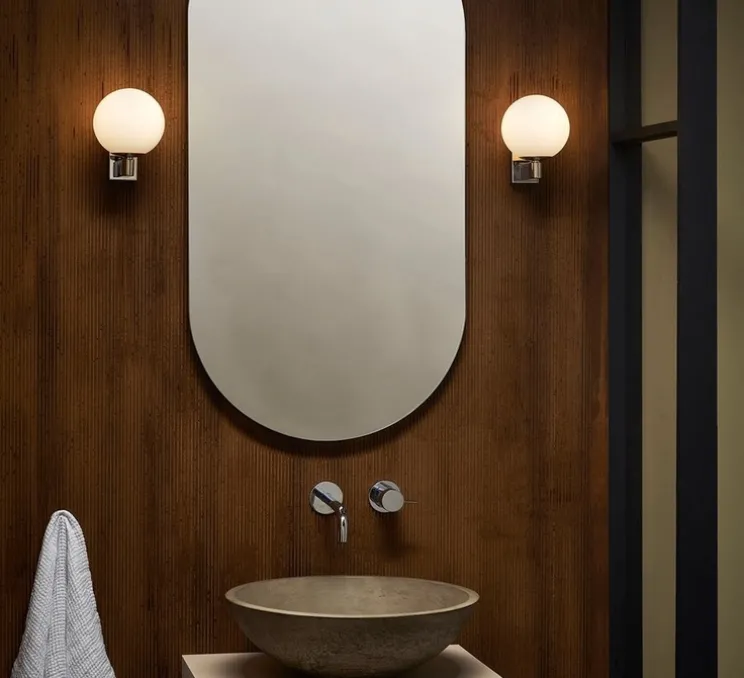 Applique de salle de bain, Sagara, chrome, IP44, L12cm, H15,5cm - Astro Lighting