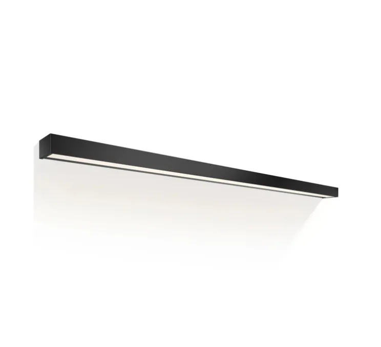 Applique de salle de bain, Box 150 N, noir mat, IP44, LED, dim, 2700K, 13260 lm, L150cm, H5cm - Decor Walther