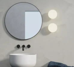 Applique de salle de bain, Zeppo, blanc, noir, IP44, L15cm, H15cm - Astro