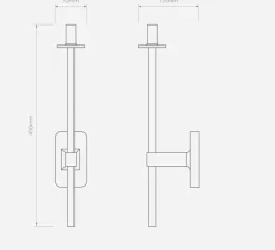 Applique de salle de bain, Tacoma Single Grande, noir mat, abat-jour Tacoma Glass, opalin, IP44, L13,5cm, H53,2cm - Astro Lighting