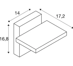 Applique d'extérieur, Abridor, anthracite, IP65, LED, 2200-2700K, 650 lm, L17,2cm, H16,8cm - SLV