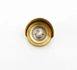 Applique d'extérieur, Alba monocle, laiton brossé, verre transparent, IP44, Ø8cm, P10cm - Contain
