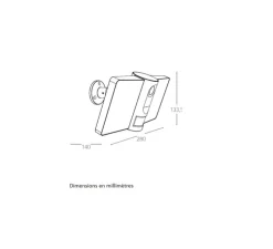 Applique d'extérieur avec caméra de surveillance intégrée, Vysor, anthracite, IP54, LED, 4000K, 2640 lm, L26,5cm, H13,2cm - Nedgis