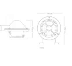 Applique d'extérieur, bach, laiton, IP64, L14cm, H10cm - Zangra
