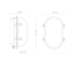Applique d'extérieur, Bart, avec verre prismatique, laiton, IP64, L16cm, H26cm - Zangra
