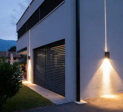 Applique d'extérieur, Big Theo Beam Up/Flood Down, anthracite, IP44,LED, 3000K, 2000+130lm, L13,5cm, H29cm - SLV