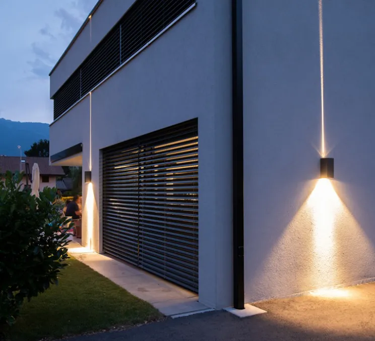 Applique d'extérieur, Big Theo Beam Up/Flood Down, anthracite, IP44,LED, 3000K, 2000+130lm, L13,5cm, H29cm - SLV