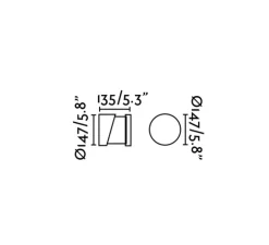 Applique d'extérieur, BLOCK 13.5, GRIS, IP65, Ø14,7cm, H13,5cm - FARO