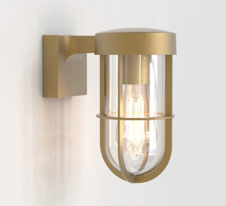 Applique d'extérieur, Cabin Wall, laiton antique, IP44, L11cm, H22cm - Astro Lighting