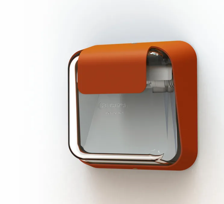 Applique d'extérieur, Carex, orangé pur, IP65, L16,3cm, H16,3cm - Roger Pradier
