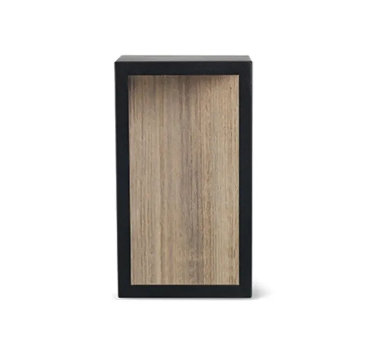 Applique d'extérieur, Carré, bois, noir, IP44, LED, 2700K, 1650lm, L20cm, H35cm - Ethimo