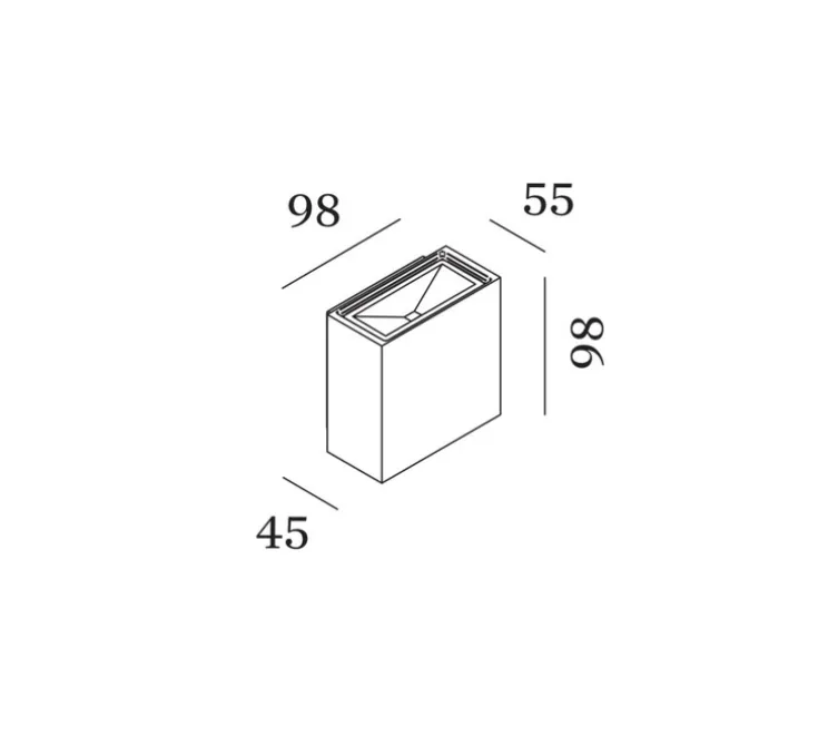 Applique d'extérieur, Central outdoor 1.0, noir, IP65, LED, dim, 3000K, 620 lm, L9,8cm, H9,8cm - Wever&Ducré