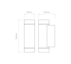 Applique d'extérieur, Dartmouth Twin, noir, IP54, L6,5cm, H16,5cm - Astro