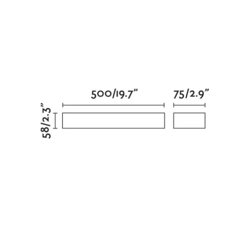 Applique d'extérieur, Doro 500, gris foncé, IP65, LED, 3000K, 2700 lm, L50cm, H5,8cm - Faro