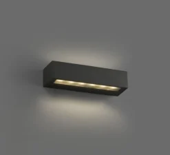 Applique d'extérieur, DORO-13 , gris, IP65, LED, 3000K, 1000lm, L22,2cm, H7cm - FARO