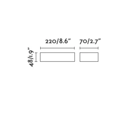 Applique d'extérieur, DORO-13 , gris, IP65, LED, 3000K, 1000lm, L22,2cm, H7cm - FARO