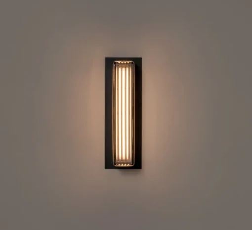 Applique d'extérieur, Estadio Singular, noir, IP65, LED, dim, 2700K, 204 lm, L6,2cm, H30,4cm - Santa & Cole