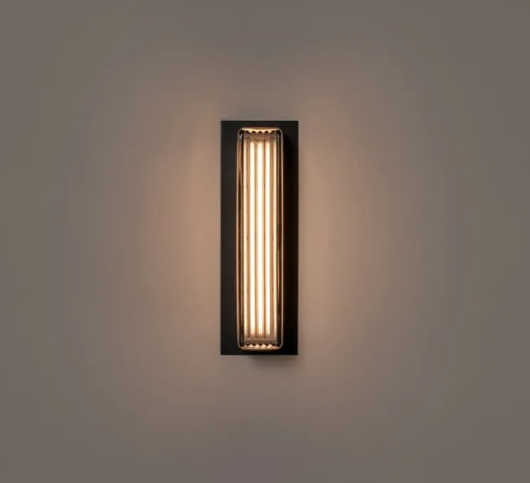 Applique d'extérieur, Estadio Singular, noir, IP65, LED, dim, 2700K, 204 lm, L6,2cm, H30,4cm - Santa & Cole