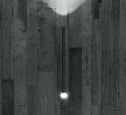 Applique d'extérieur, Flauta riga 2, anthracite, IP65, LED, dim, 2700K, 694 lm, Ø4,5cm, H50cm - Flos