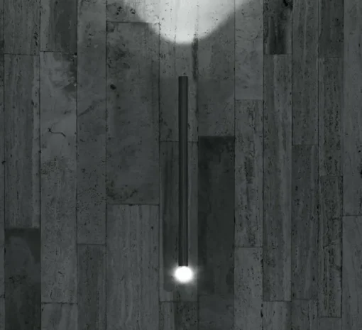 Applique d'extérieur, Flauta riga 2, anthracite, IP65, LED, dim, 2700K, 694 lm, Ø4,5cm, H50cm - Flos