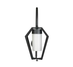 Applique d'extérieur, Gemstone 3470, Noir, verre opale, IP44, Ø50cm, H58cm - Moretti Luce