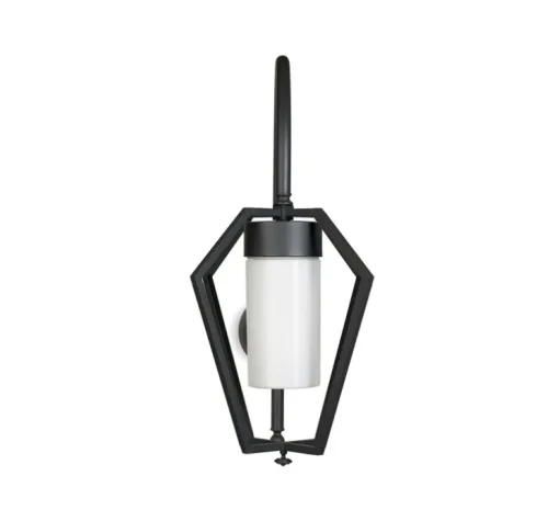 Applique d'extérieur, Gemstone 3470, Noir, verre opale, IP44, Ø50cm, H58cm - Moretti Luce