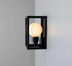 Applique d'extérieur, Hamilton, noir mat, IP65, Ø16cm, H27cm - Mullan Lighting