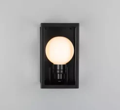 Applique d'extérieur, Hamilton, noir mat, IP65, Ø16cm, H27cm - Mullan Lighting