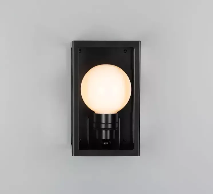 Applique d'extérieur, Hamilton, noir mat, IP65, Ø16cm, H27cm - Mullan Lighting