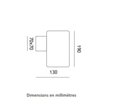 Applique d'extérieur, Hans, argile noir, IP55, Ø13cm, H19cm - Toscot