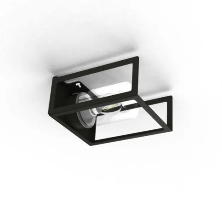 Applique d'extérieur, Hugy N° 1, gris anthracite, IP65, L20,6cm, H25,3cm - Roger Pradier