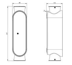 Applique d'extérieur, Ibuk N°1, blanc et orange, IP65, LED, 3000K, 980 lm, L9,9cm, H37,7cm - Roger Pradier