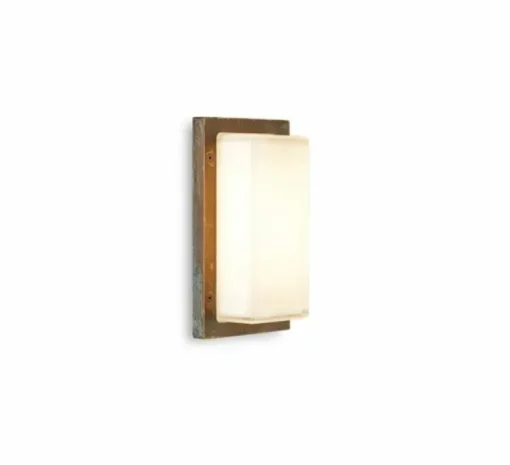 Applique d'extérieur, Ice cubic rectangular 3410, Laiton vieilli, IP65, L13cm, H25,5cm - Moretti Luce