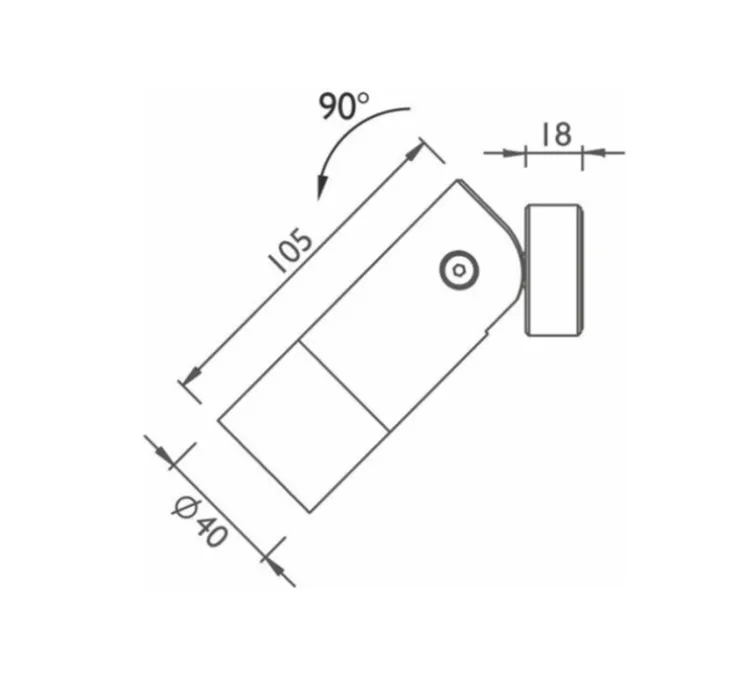 Applique d'extérieur, Kew 40 Surface, bronze, IP66, LED, dim, 2700K, 840 lm, Ø40cm, H10,5cm - John Cullen
