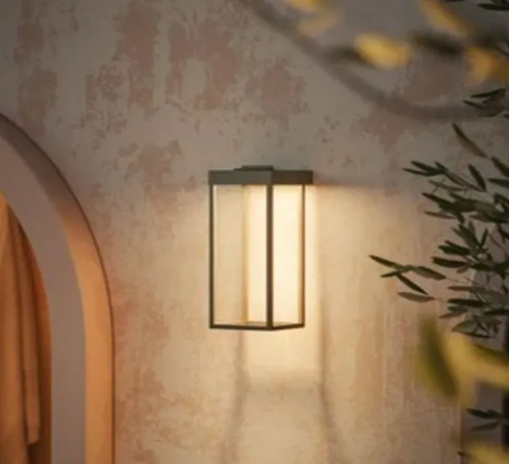 Applique d'extérieur, Lanterne Slim 267.04.OO, laiton, IP55, LED, dim, 2700K, 750 lm, L15cm, H26,5cm - Il Fanale