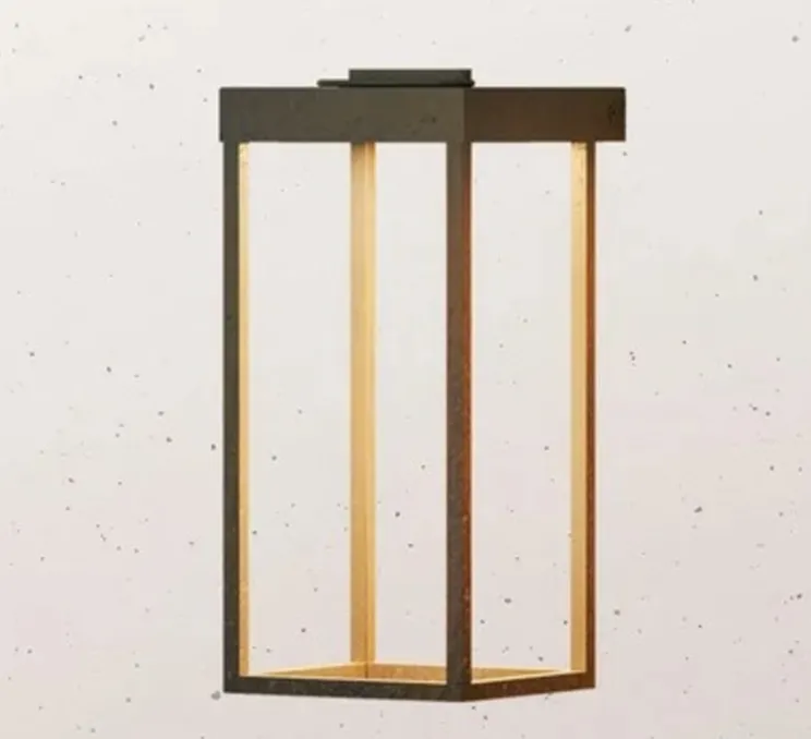Applique d'extérieur, Lanterne Slim 267.04.OO, laiton, IP55, LED, dim, 2700K, 750 lm, L15cm, H26,5cm - Il Fanale