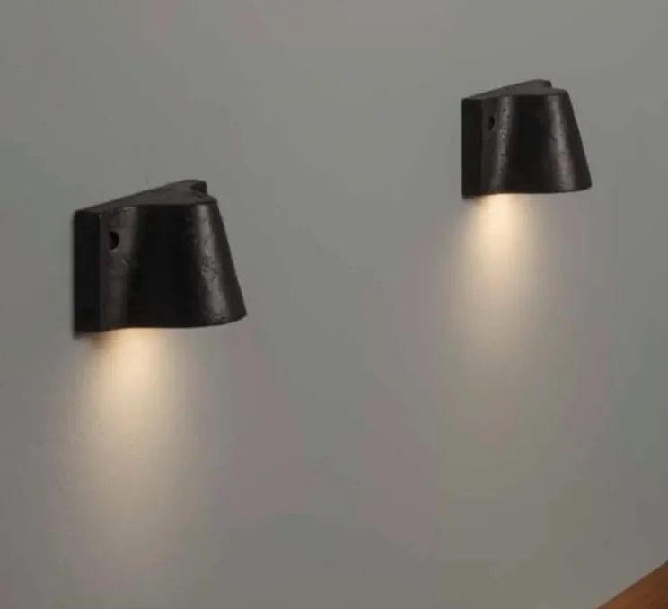 Applique d'extérieur, Lido, noir, IP55, L21cm, H11,5cm - Toscot