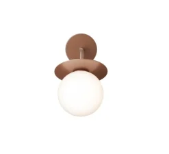 Applique d'extérieur, Liila, bronze, globe opalin, IP54, Ø14cm, H26cm - Nuura