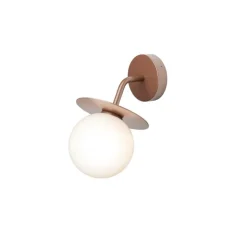 Applique d'extérieur, Liila, bronze, globe opalin, IP54, Ø14cm, H26cm - Nuura