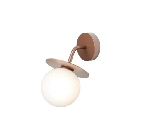 Applique d'extérieur, Liila, bronze, globe opalin, IP54, Ø14cm, H26cm - Nuura